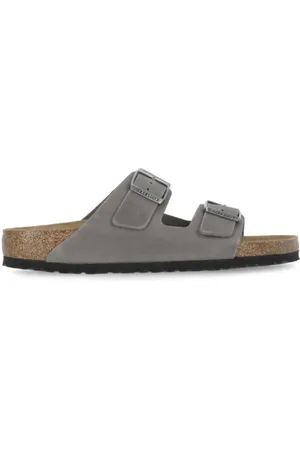 Birkenstock Heren, Schoenen, Grijs, Maat: 42 EU Leer