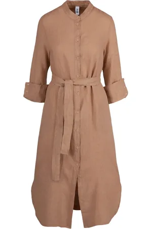 Bomboogie Dames, Jurken, Roze, Maat: S Linnen