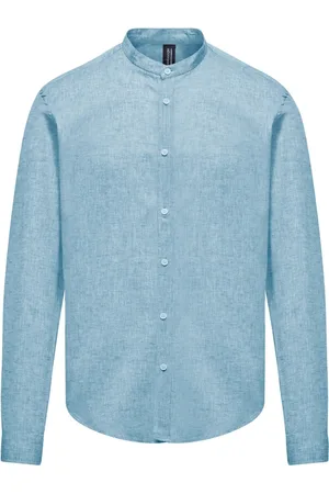 Bomboogie Heren, Overhemden, Blauw, Maat: 3XL Katoen