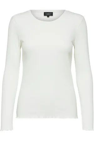 SELECTED Dames, Tops, Wit, Maat: XL Katoen