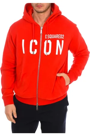 Dsquared2 Heren, Sweatshirts & Hoodies, Rood, Maat: L Katoen