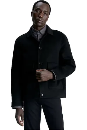 Calvin Klein Heren, Jassen, Zwart, Maat: XL Wol