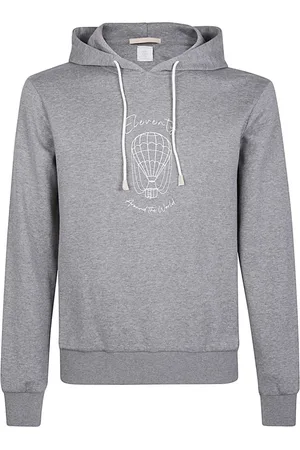 ELEVENTY Heren, Sweatshirts & Hoodies, Grijs, Maat: S Katoen