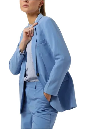 Object Dames, Blouses & Shirts, Blauw, Maat: XS