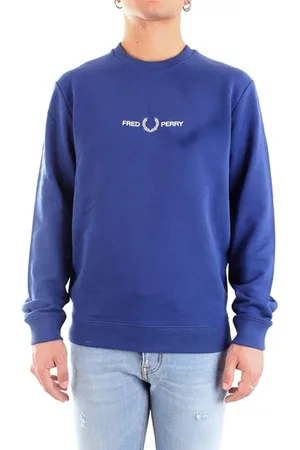 Fred Perry Heren, Sweatshirts & Hoodies, Blauw, Maat: XL Katoen