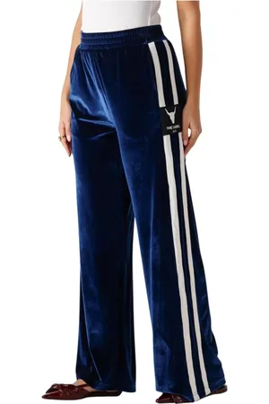 Alix the label Dames, Broeken, Blauw, Maat: L Velours