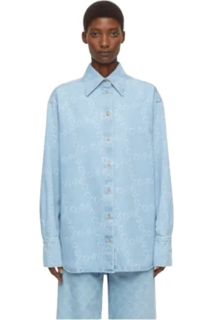 Closed Dames, Blouses & Shirts, Blauw, Maat: XS Denim