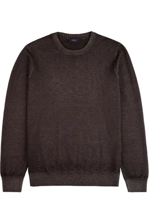 FAY Heren, Truien, Bruin, Maat: XL Wol