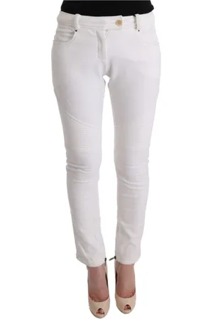 ERMANNO SCERVINO Dames, Broeken, Wit, Maat: XS Katoen