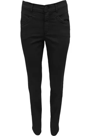 2-Biz Dames, Jeans, Zwart, Maat: S Katoen