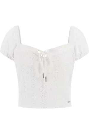 Guess Dames, Blouses & Shirts, Wit, Maat: S