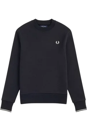 Fred Perry Heren, Sweatshirts & Hoodies, Blauw, Maat: S Katoen
