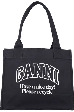 Ganni Dames, Tassen, Zwart, Maat: ONE Size Katoen