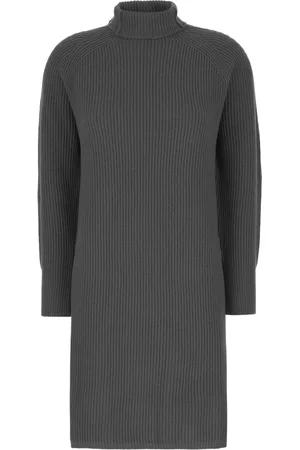 Max Mara Dames, Jurken, Grijs, Maat: M Wol