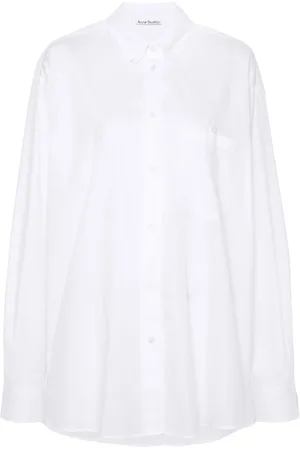 Acne Studios Dames, Blouses & Shirts, Wit, Maat: S Katoen