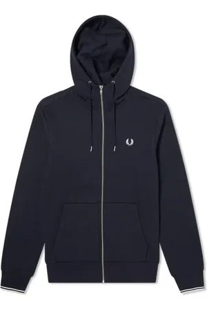 Fred Perry Heren, Sweatshirts & Hoodies, Blauw, Maat: 2XL Katoen