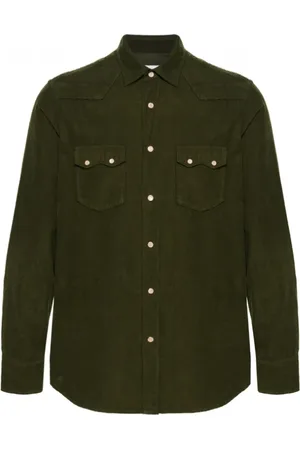 LARDINI Heren, Overhemden, Groen, Maat: 3XL Katoen