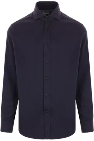 Brunello Cucinelli Heren, Overhemden, Blauw, Maat: 2XL Katoen