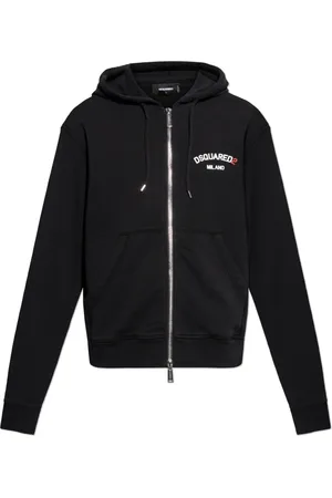 Dsquared2 Heren, Sweatshirts & Hoodies, Zwart, Maat: L Katoen