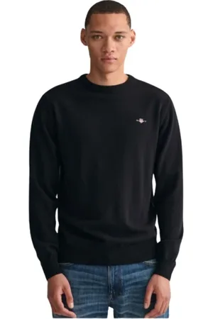 GANT Heren, Sweatshirts & Hoodies, Zwart, Maat: L Wol