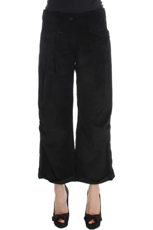 ERMANNO SCERVINO Dames, Broeken, Zwart, Maat: S Katoen