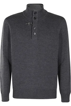FAY Heren, Truien, Grijs, Maat: 2XL