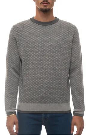 CANALI Heren, Truien, Grijs, Maat: 2XL Wol