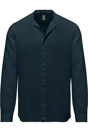 Bomboogie Heren, Overhemden, Blauw, Maat: M Linnen