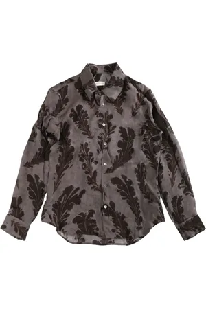 DRIES VAN NOTEN Heren, Overhemden, Grijs, Maat: XL
