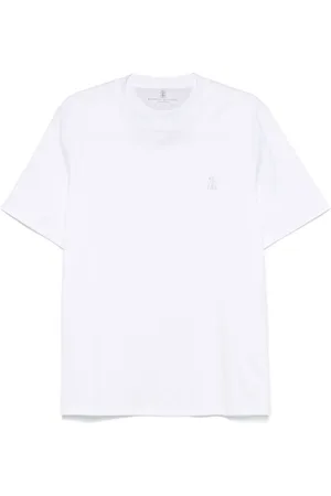 Brunello Cucinelli Heren, Tops, Wit, Maat: 2XL Katoen