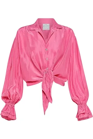 FORTE FORTE Dames, Blouses & Shirts, Roze, Maat: 3XL Zijde