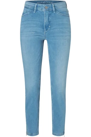 Mac Dames, Jeans, Blauw, Maat: XL Denim