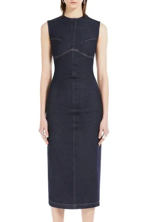 Sportmax Dames, Jurken, Blauw, Maat: M Denim