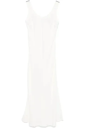 Brunello Cucinelli Dames, Jurken, Wit, Maat: XS Linnen