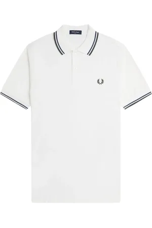 Fred Perry Heren, Tops, Wit, Maat: M Katoen