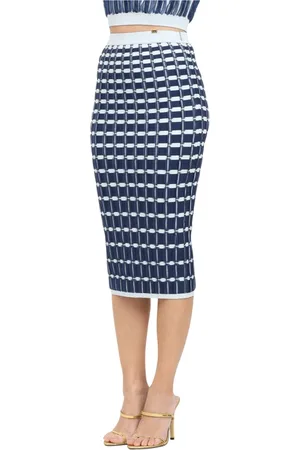 Elisabetta Franchi Dames, Rokken, Blauw, Maat: M Viscose