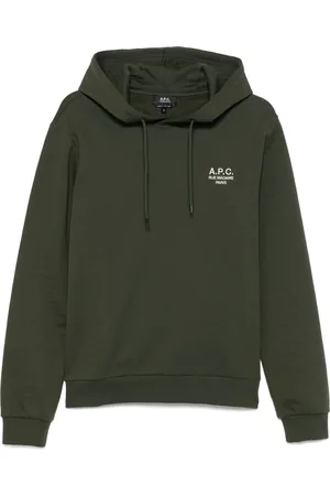 A.P.C. Heren, Sweatshirts & Hoodies, Groen, Maat: S Katoen