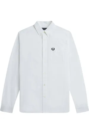 Fred Perry Heren, Overhemden, Wit, Maat: M Katoen