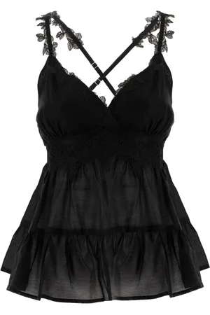 ERMANNO SCERVINO Dames, Tops, Zwart, Maat: S