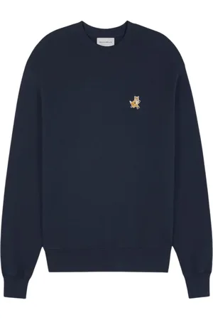 Maison Kitsuné Heren, Sweatshirts & Hoodies, Blauw, Maat: S Katoen