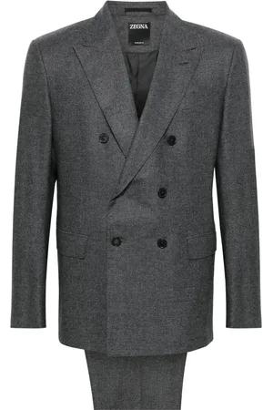 Ermenegildo Zegna Heren, Pakken, Grijs, Maat: XL Zijde