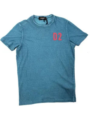 Dsquared2 Heren, Tops, Blauw, Maat: XS Katoen