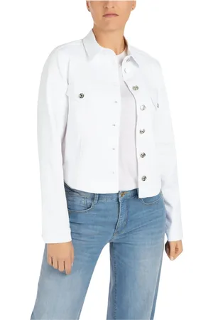 Mac Dames, Jassen, Wit, Maat: S Denim