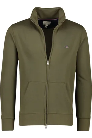 GANT Heren, Sweatshirts & Hoodies, Groen, Maat: XL Katoen