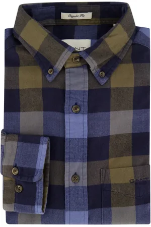 GANT Heren, Overhemden, Blauw, Maat: 5XL Katoen