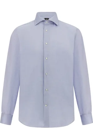 Boggi Milano Heren, Overhemden, Blauw, Maat: 5XL Katoen
