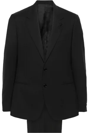 LARDINI Heren, Pakken, Zwart, Maat: 2XL Wol