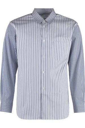 Comme des Garçons Heren, Overhemden, Blauw, Maat: M Katoen