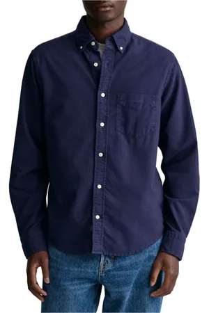 GANT Heren, Overhemden, Blauw, Maat: M Katoen