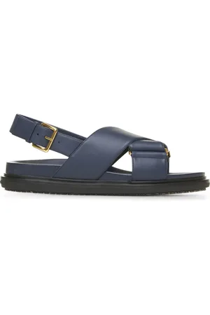 Marni Dames, Schoenen, Blauw, Maat: 40 EU Leer